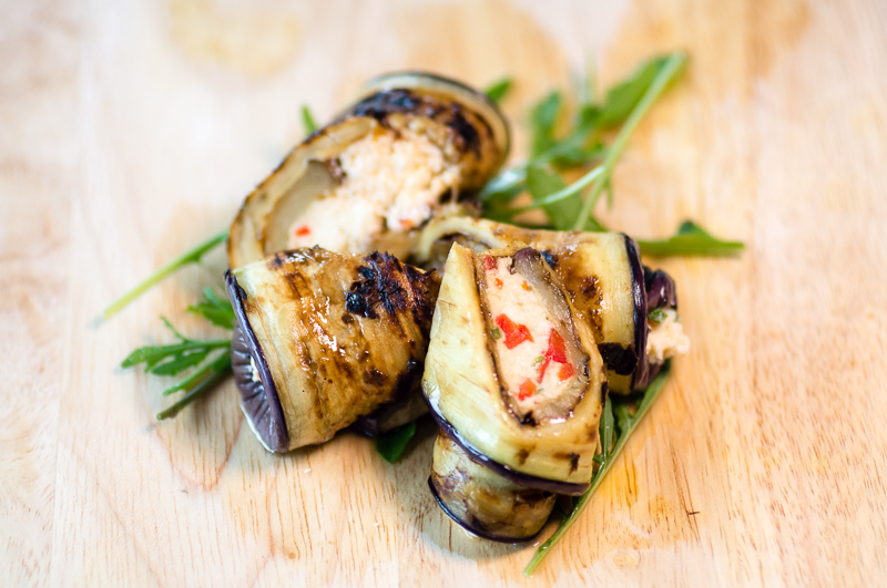 Grilled Aubergine Rolls