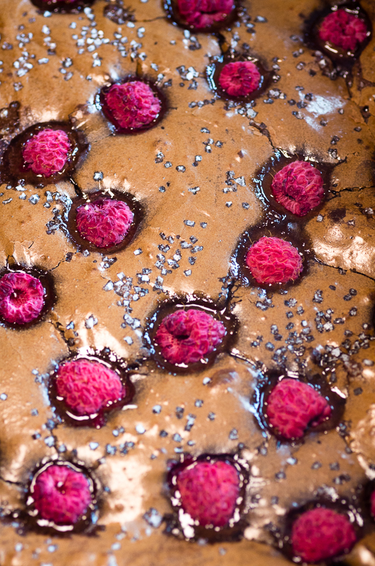 Chocolate Brownie with Balinese Sea Salt and Raspberry