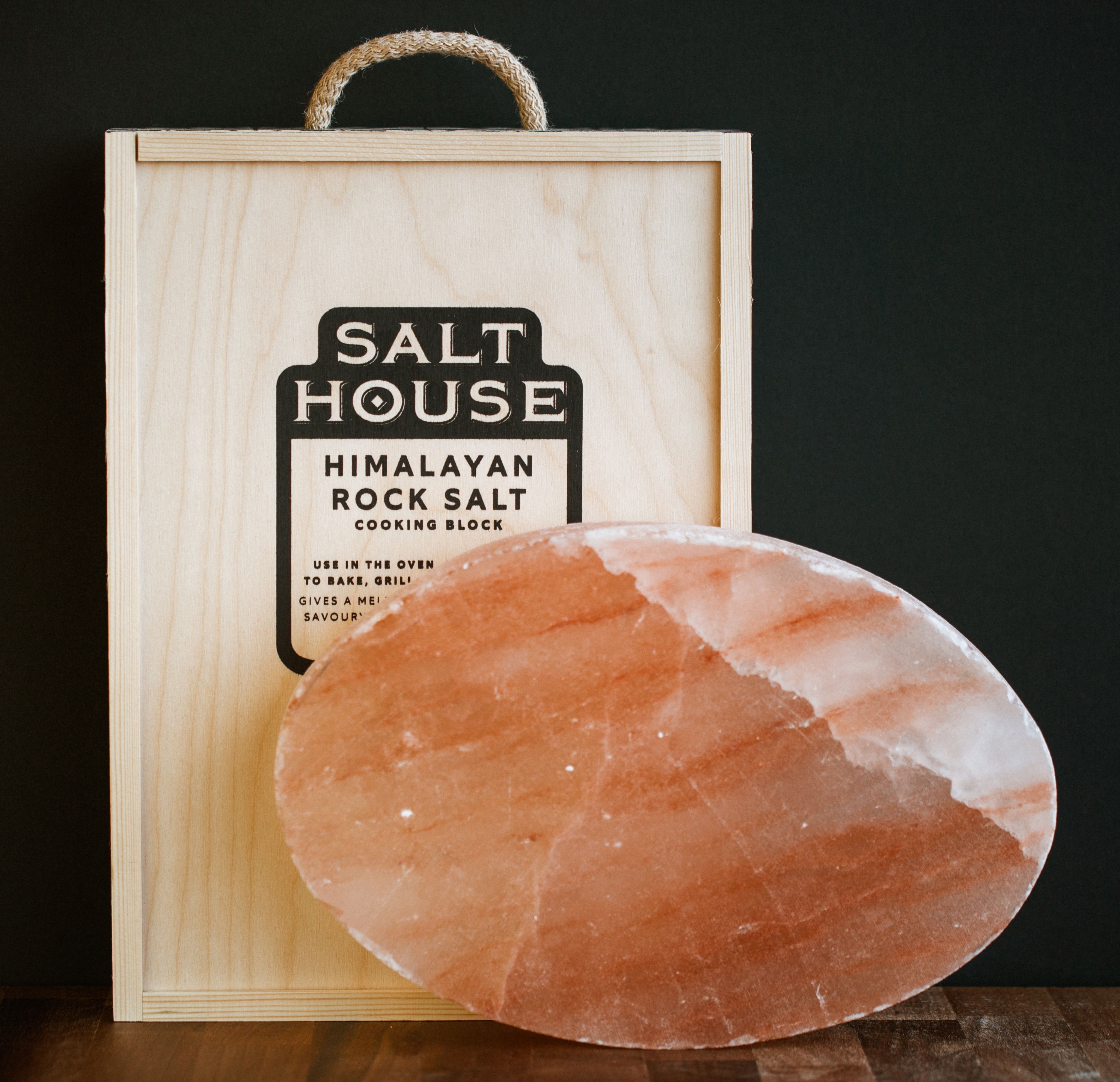 Salthouse Oval Himalayan Salt Block with box Salthouse Oval Himalayan Salt Block with box
