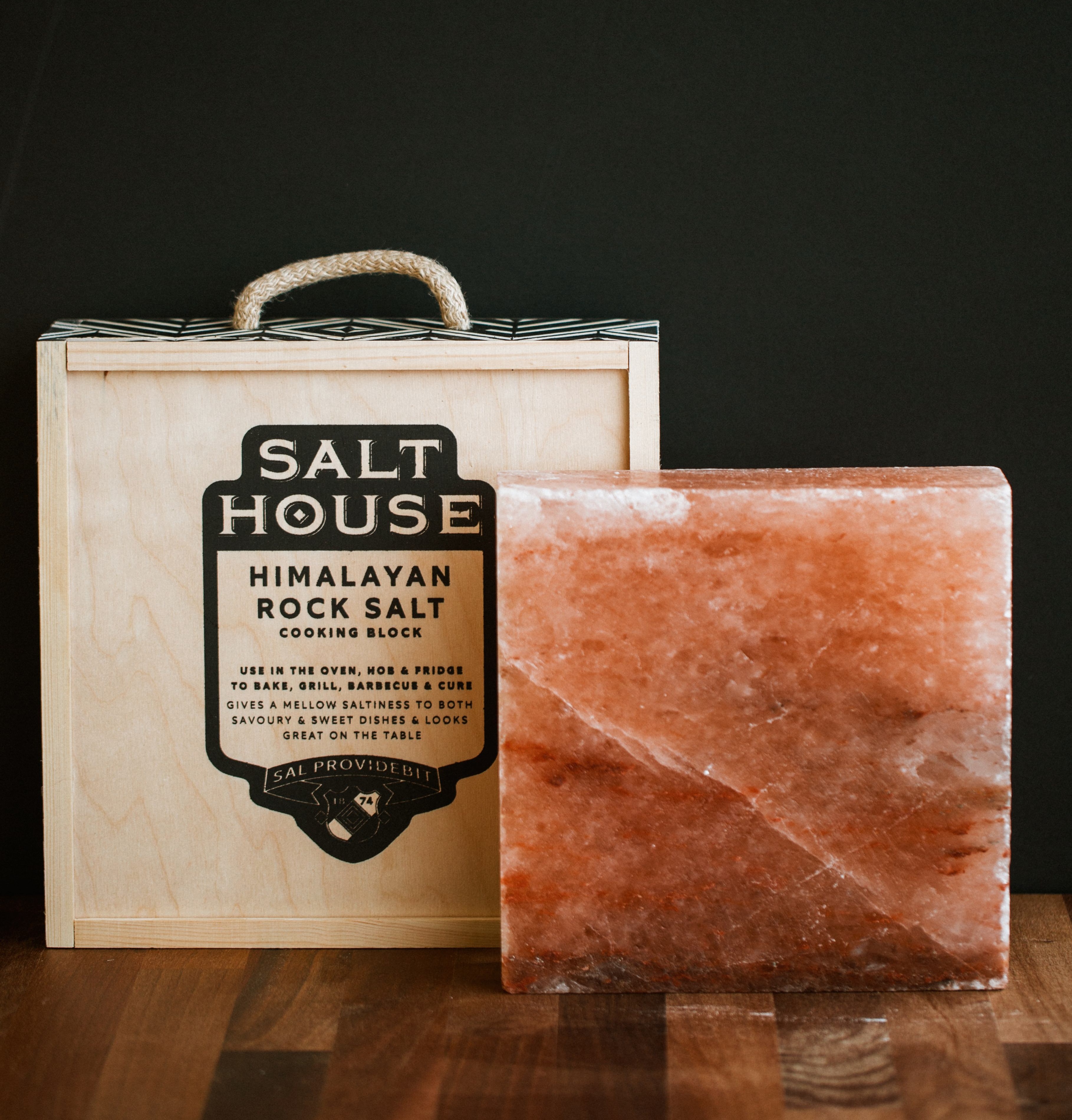 Salthouse Square Himalayan Salt Block with box Salthouse Square Himalayan Salt Block with box