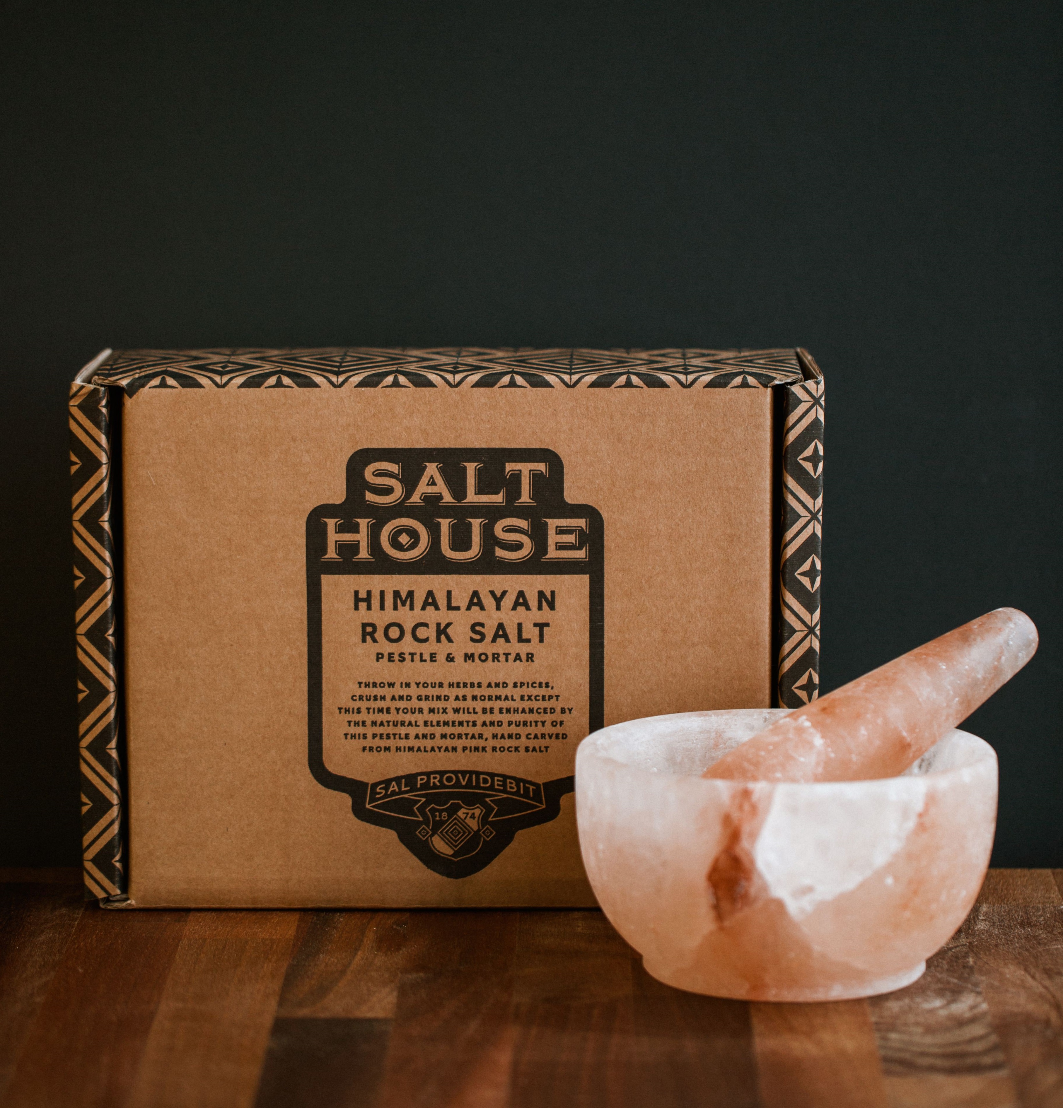 Himalayan Salt Pestle and Mortar with Box Himalayan Salt Pestle and Mortar with Box