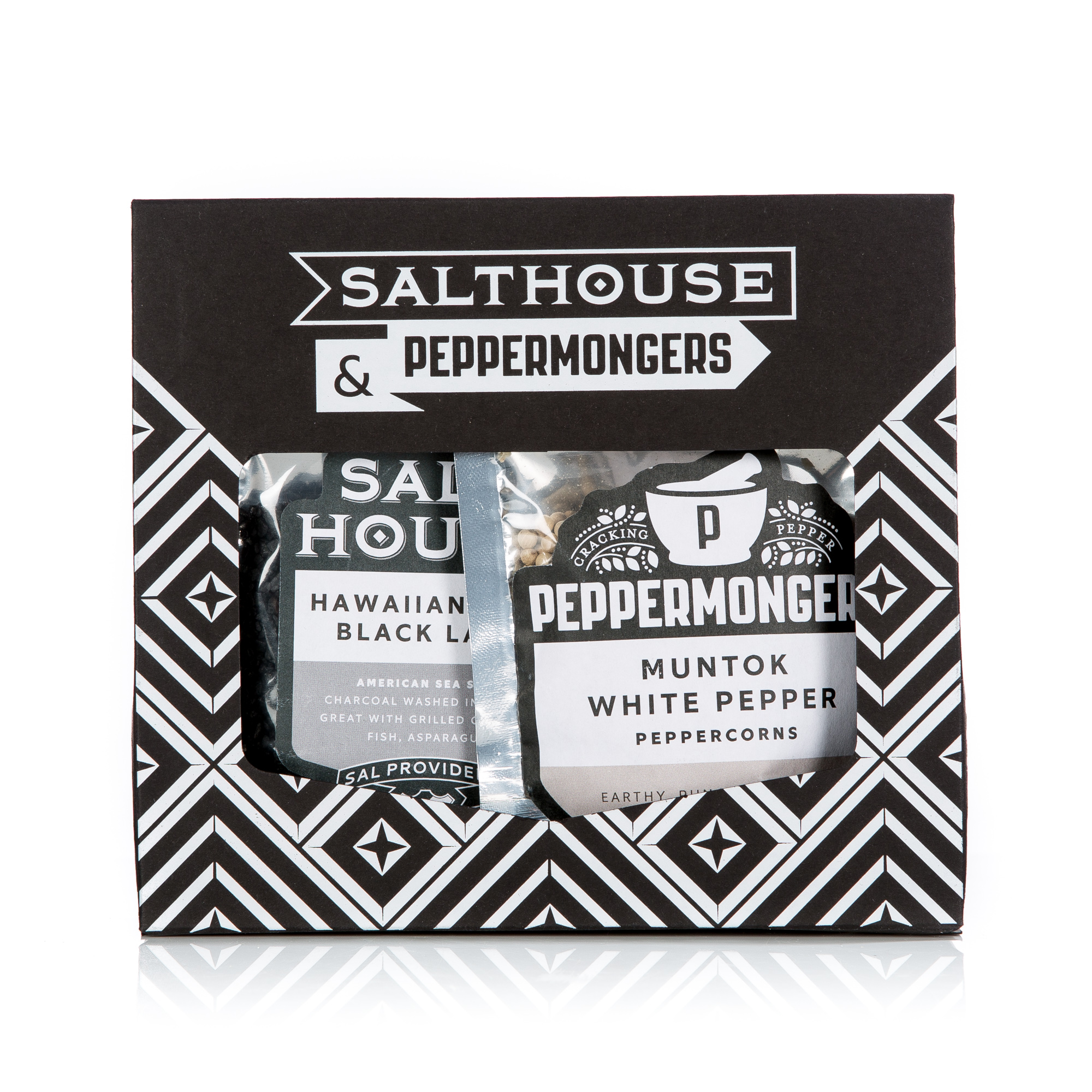 Hawaiian Black Salt & Muntok White Pepper Gift Set Hawaiian Black Salt & Muntok White Pepper Gift Set